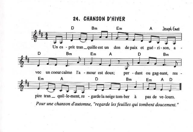 Chanson d'hiver